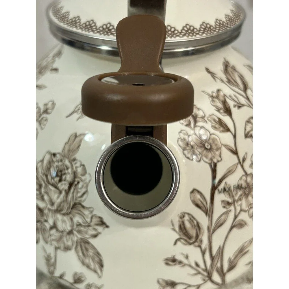 The Pioneer Woman Agatha 2QT Stainless Steel Whistling Tea Kettle Floral